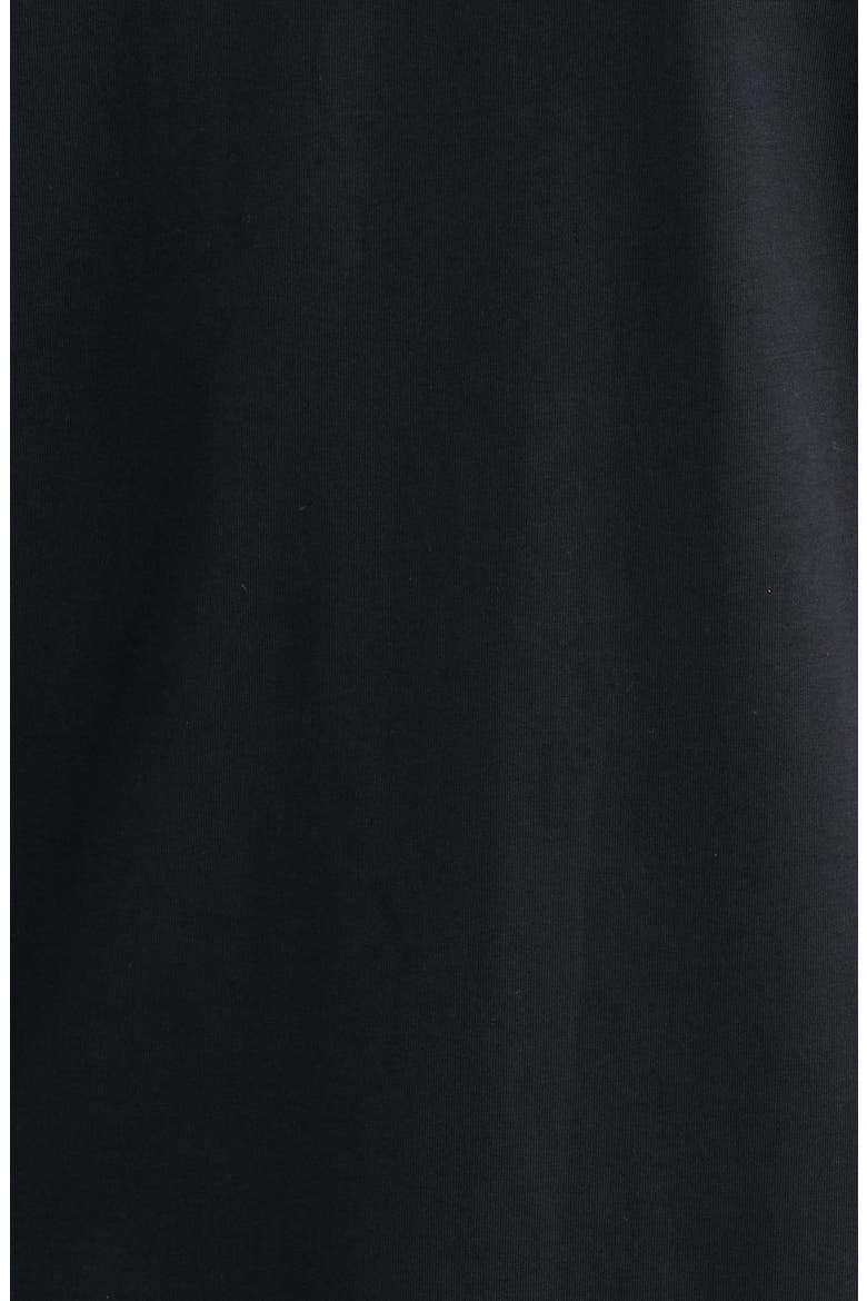 Double Layer Long Sleeve Stretch Cotton T-Shirt, Alternate, color, BLACK