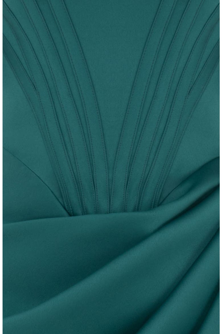 Loretta Off the Shoulder Satin Corset Dress, Alternate, color, GREEN