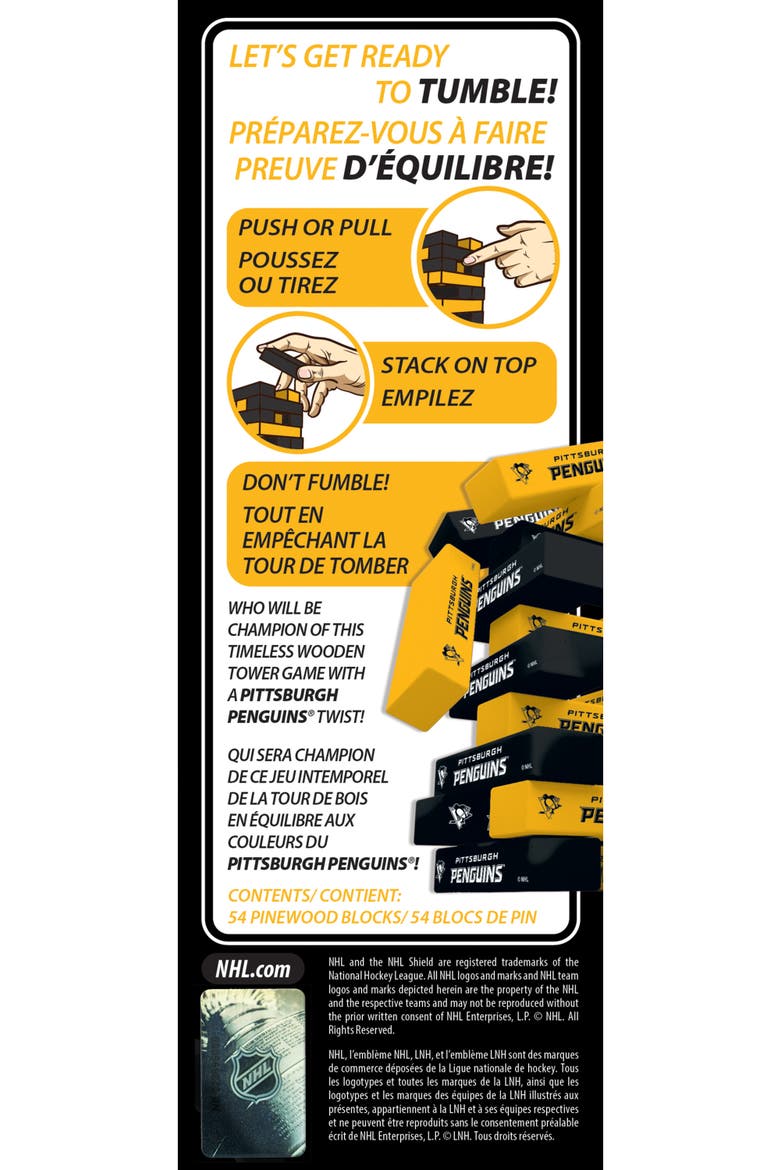 Pittsburgh Penguins Tumble Tower, Alternate, color, Multicolor
