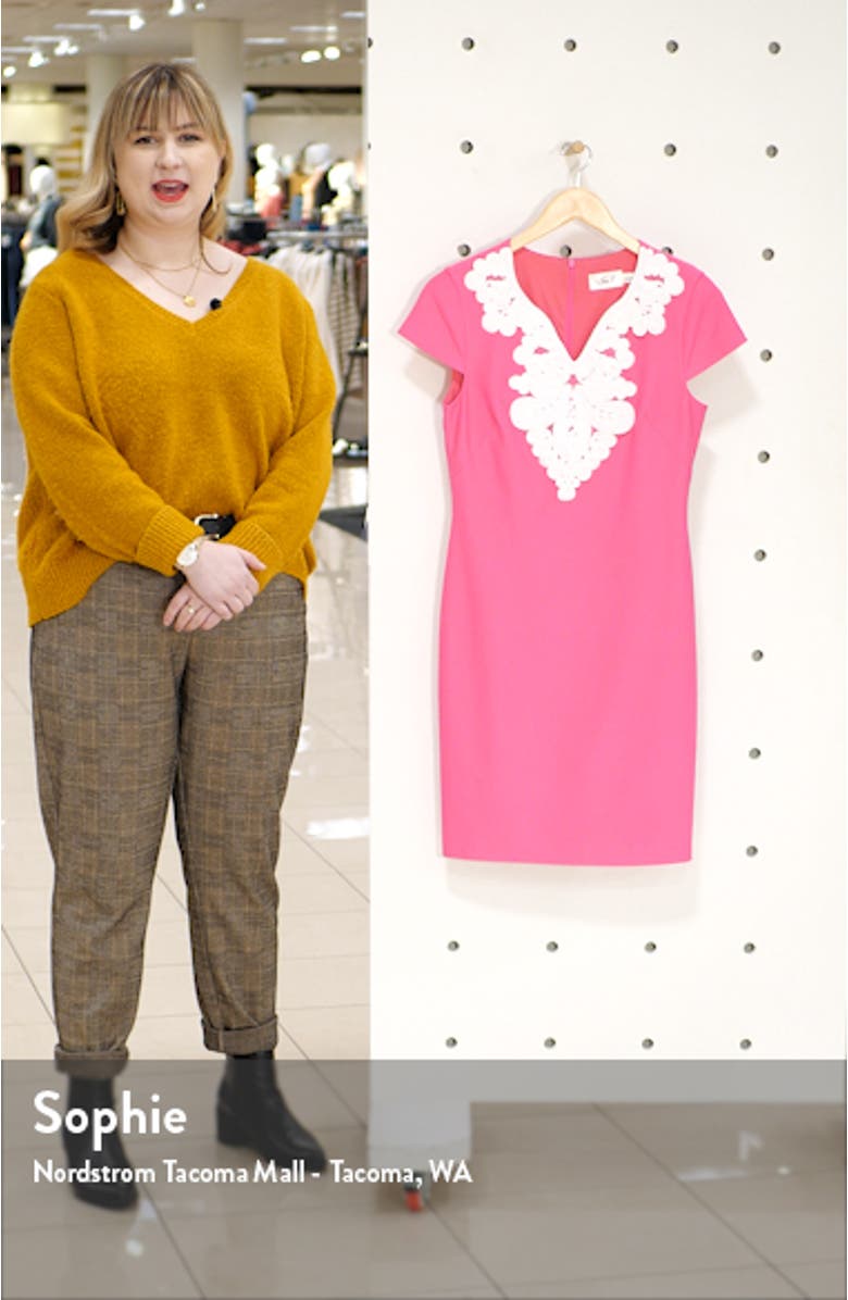 Passementerie Trim Sheath Dress, sales video thumbnail