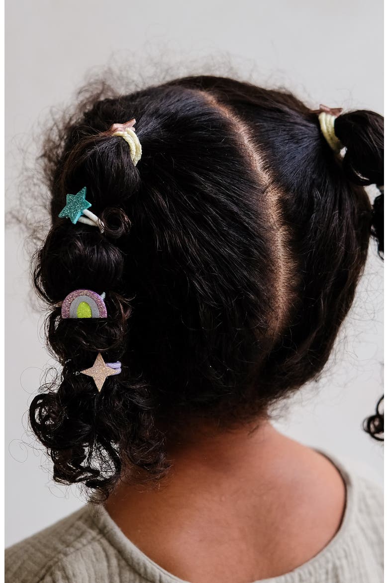 Kids' Rainbows & Star 8-Pack Mini Ponytail Holders, Alternate, color, PINK