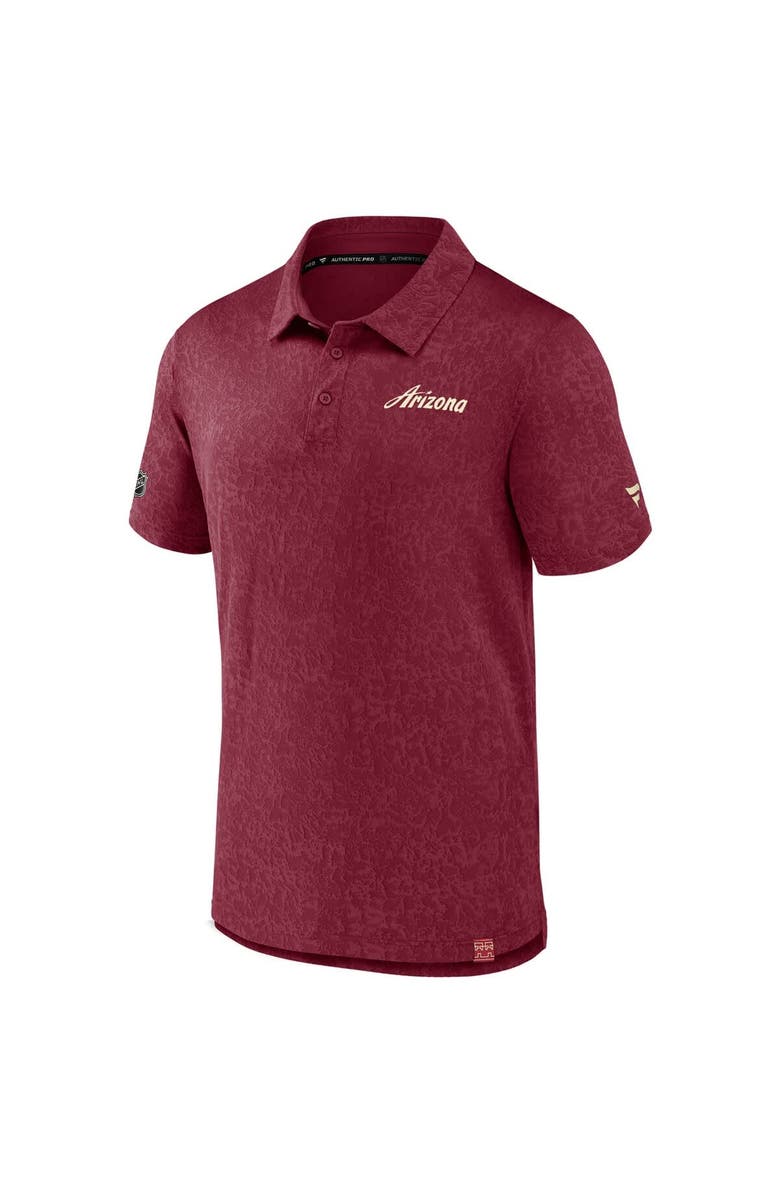 FANATICS Men's Fanatics Garnet Arizona Coyotes Authentic Pro Jacquard Polo, Alternate, color, Garnet
