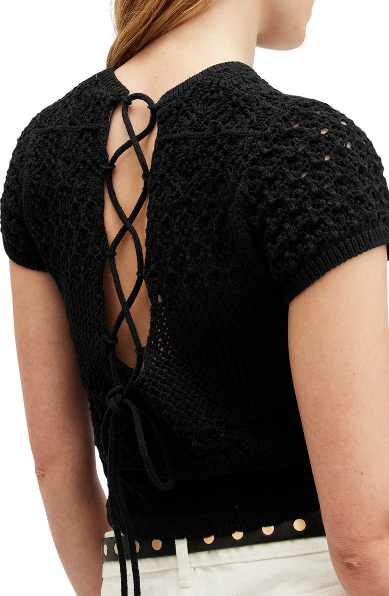 AllSaints Briar Open Stitch Sweater, Alternate, color,