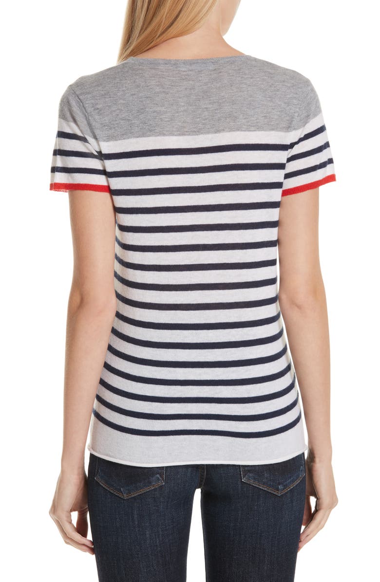 Majestic Filatures Stripe Cashmere Sweater, Alternate, color,