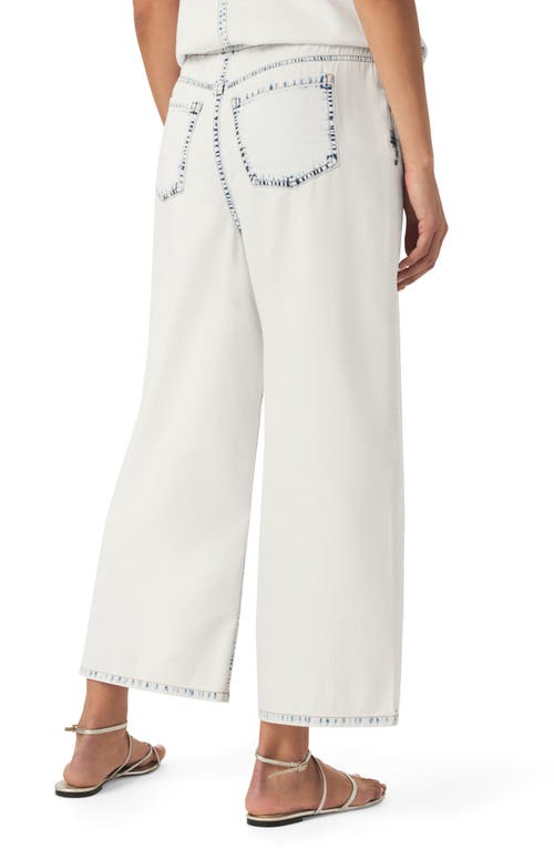 Splendid Ultra Bleached High Waist Drawstring Ankle Jeans In White