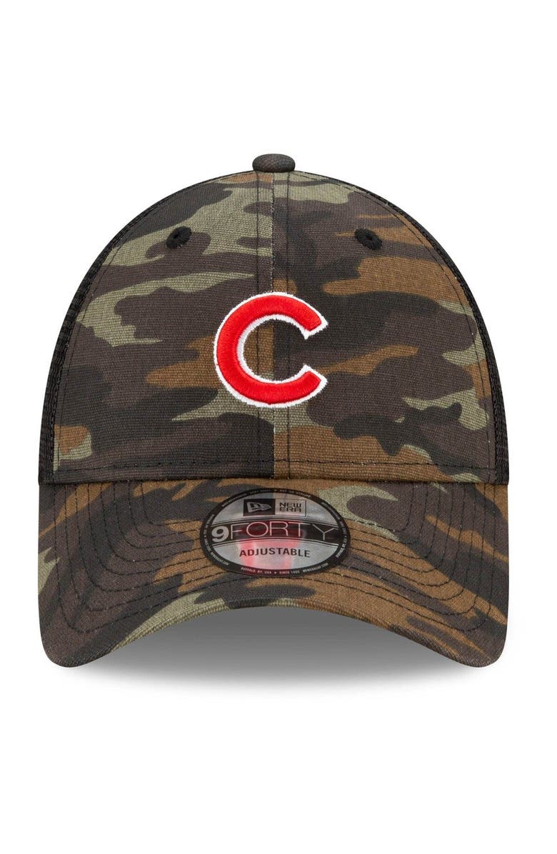 New Era Men's New Era Camo Chicago Cubs 9FORTY Trucker Snapback Hat, Alternate, color, 