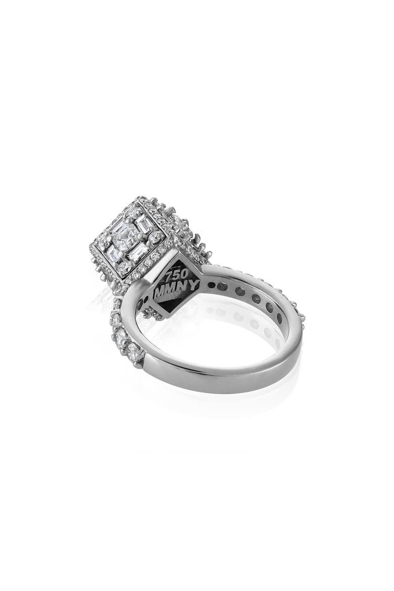 Clarity Dimensional Halo Diamond Ring, Alternate, color, WHITE GOLD/ DIAMOND