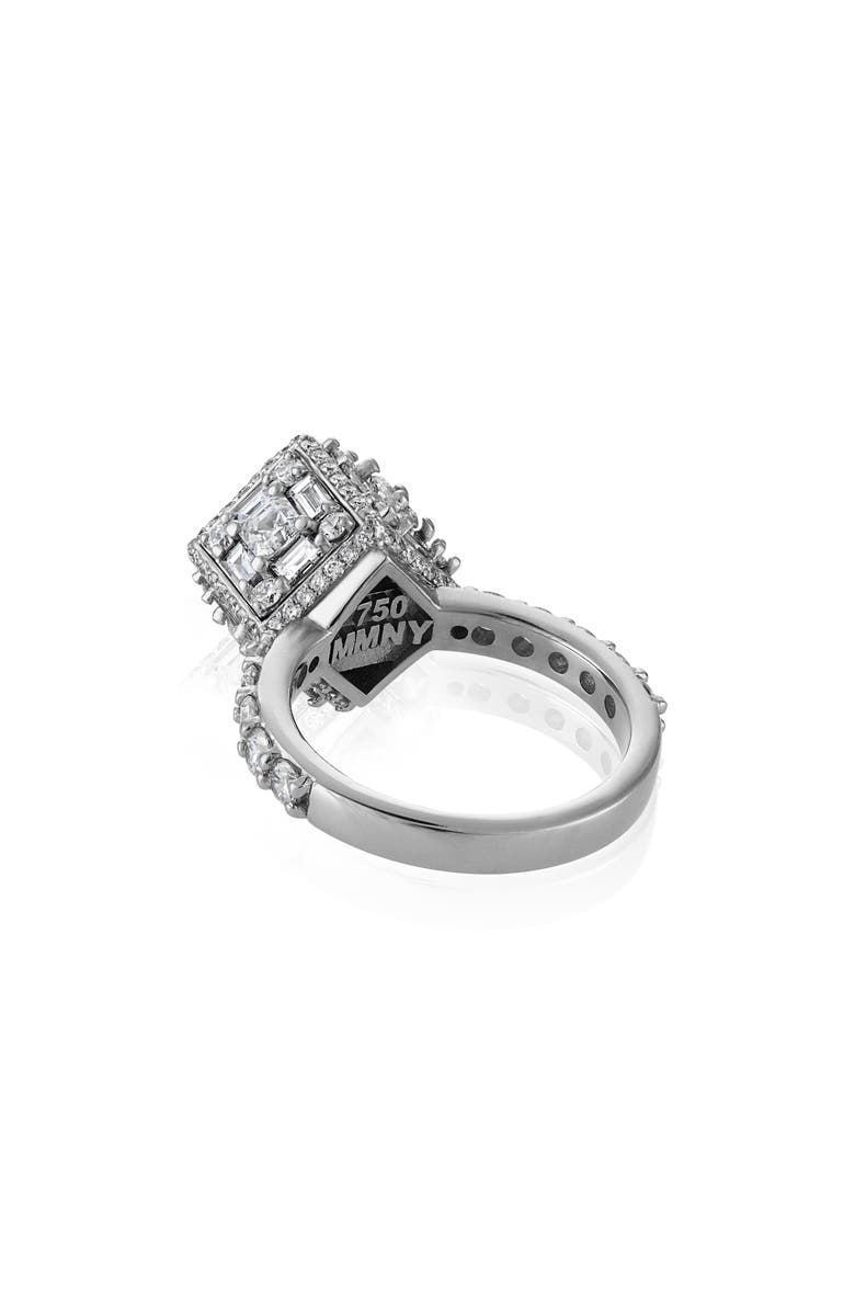 Mindi Mond Clarity Dimensional Halo Diamond Ring, Alternate, color, White Gold/ Diamond