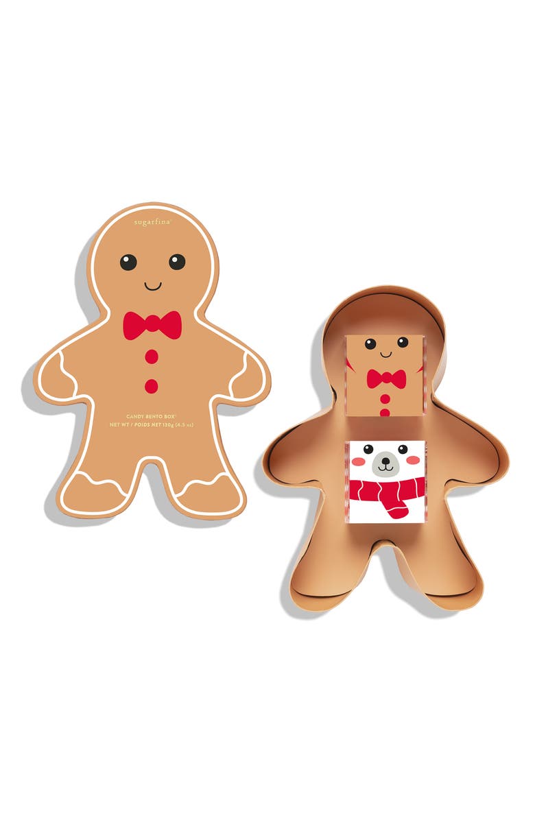 sugarfina Gingerbread Man Set of 2 2-Piece Candy Bento Boxes, Alternate, color, 