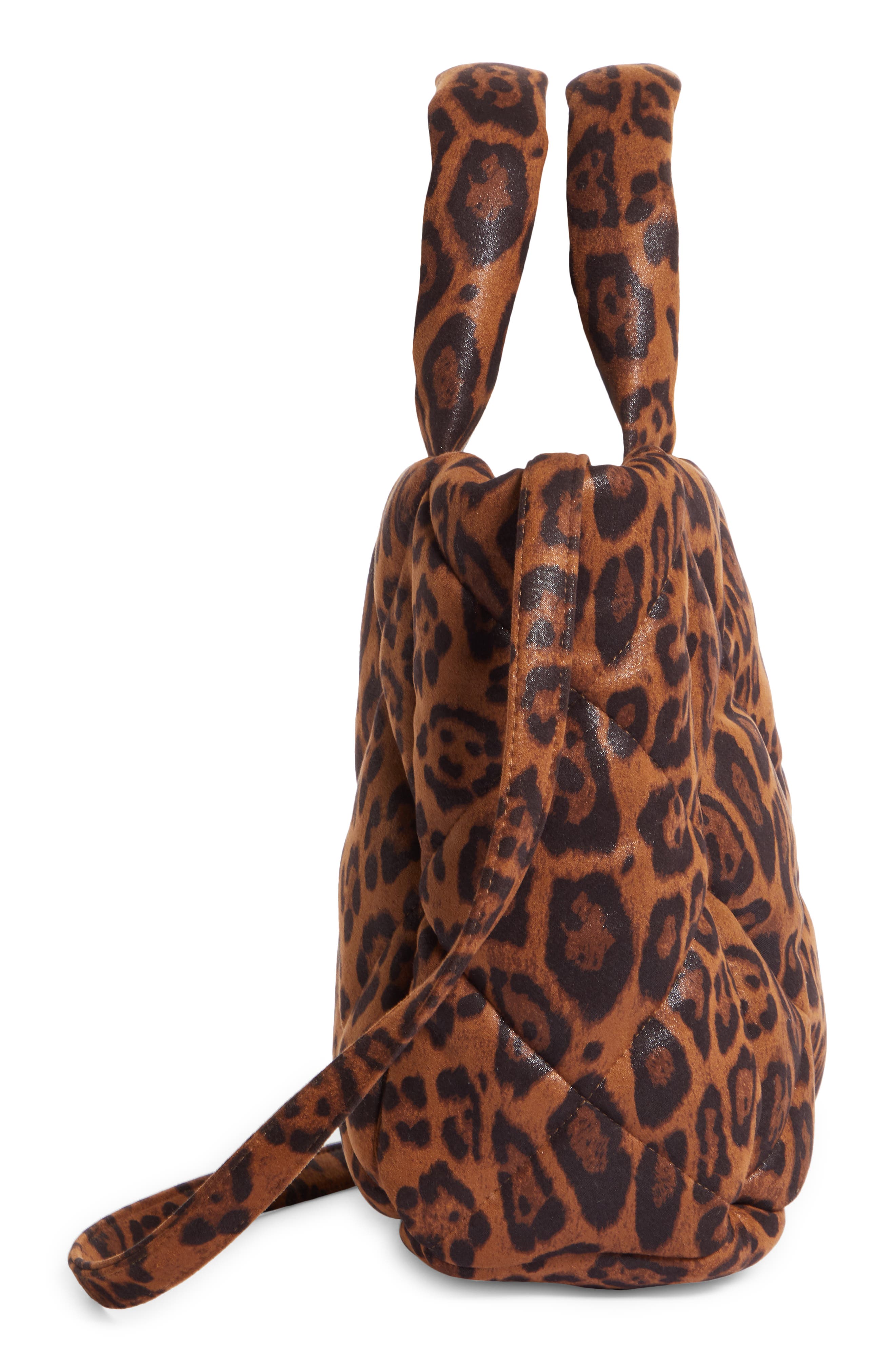 Stand Studio Rosanne Leopard Print Quilted Top Handle Bag, Alternate, color, 