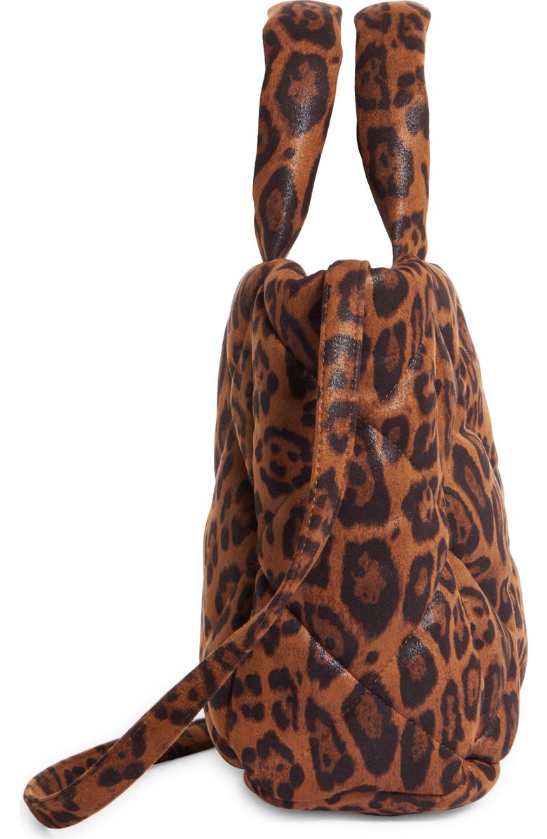 Stand Studio Rosanne Leopard Print Quilted Top Handle Bag, Alternate, color,