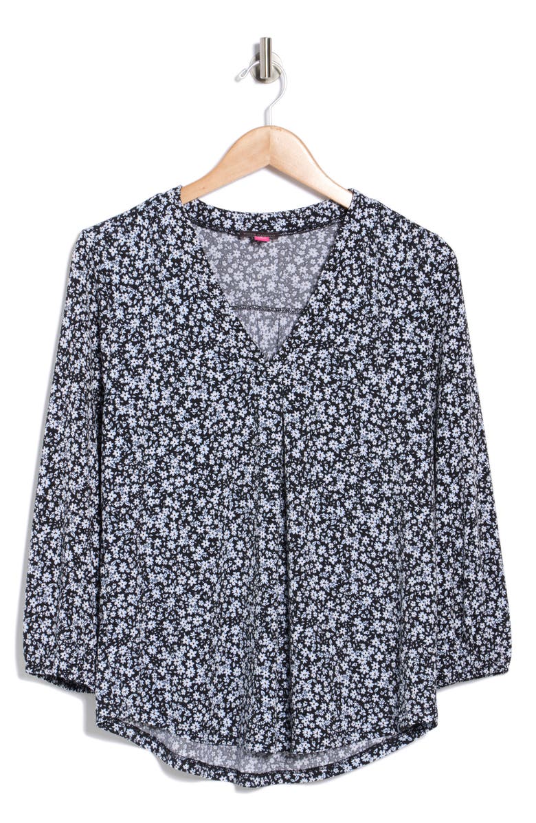 Vince Camuto Balloon Sleeve Knit Top, Alternate, color, Rich Black