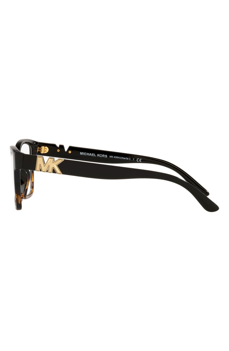 Michael Kors Karlie I 51mm Square Optical Glasses, Alternate, color, Dark Tort