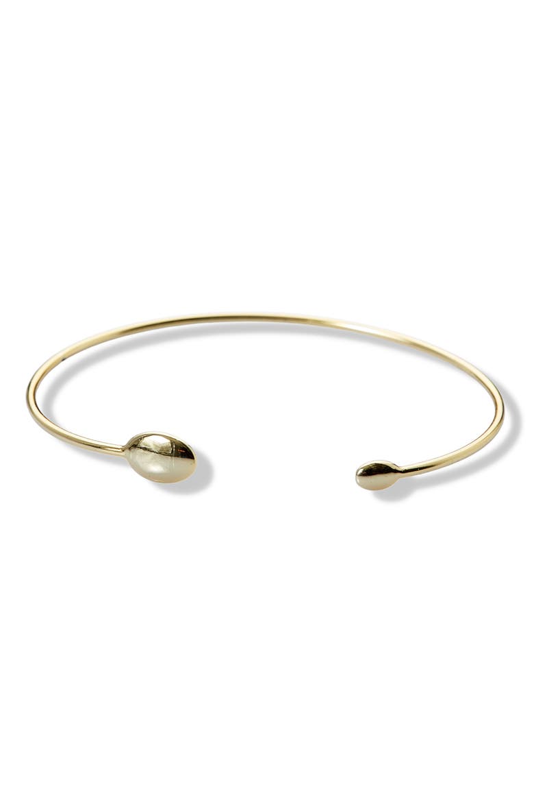 Oval Flexible Cuff Bracelet, Main, color, GOLD