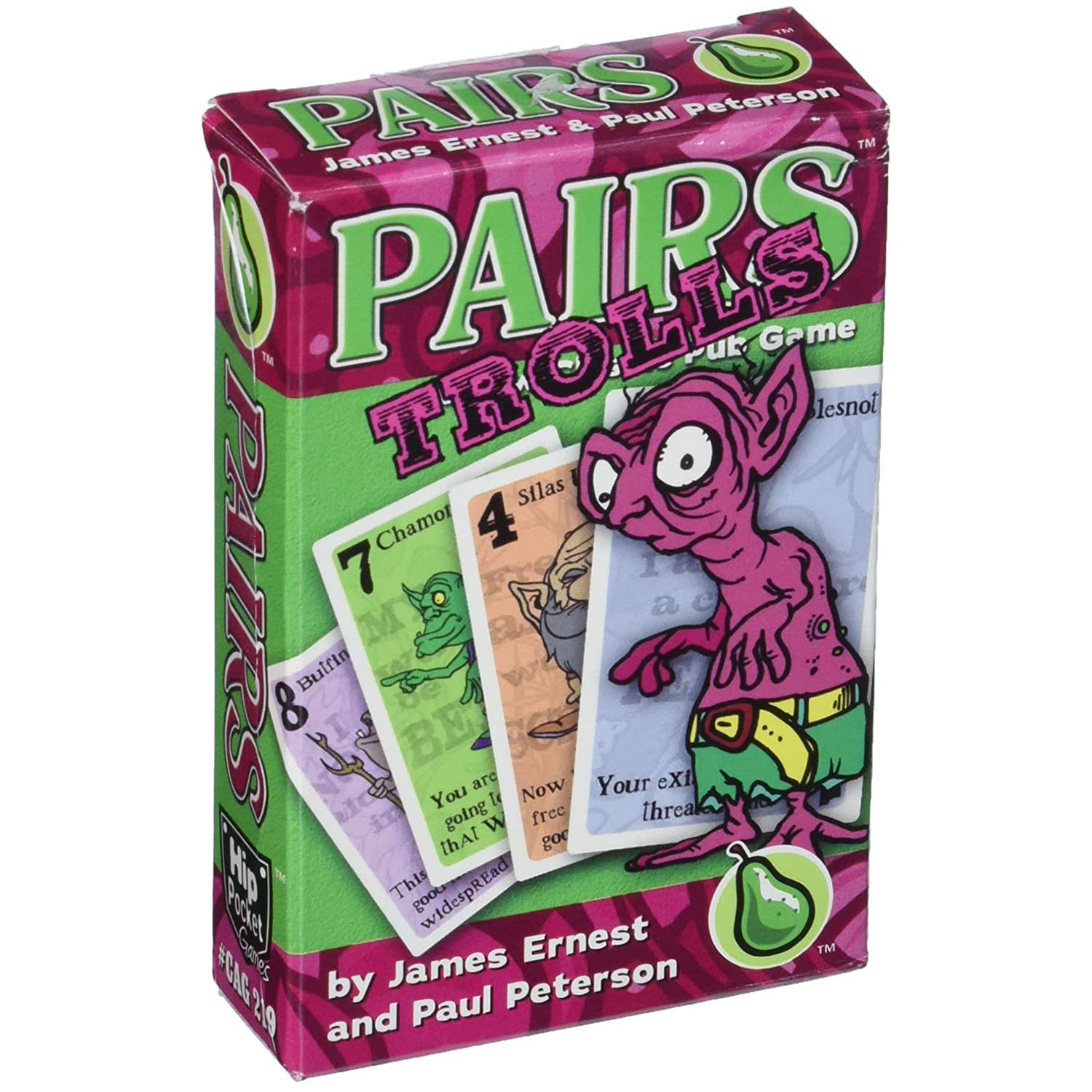 Cheapass Games Pairs Trolls Deck Themed Press Your Luck Card Game in Multicolored 