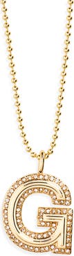 BaubleBar Arianna Initial Pendant Necklace