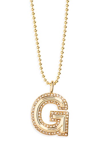 Baublebar Arianna Initial Pendant Necklace In Gold