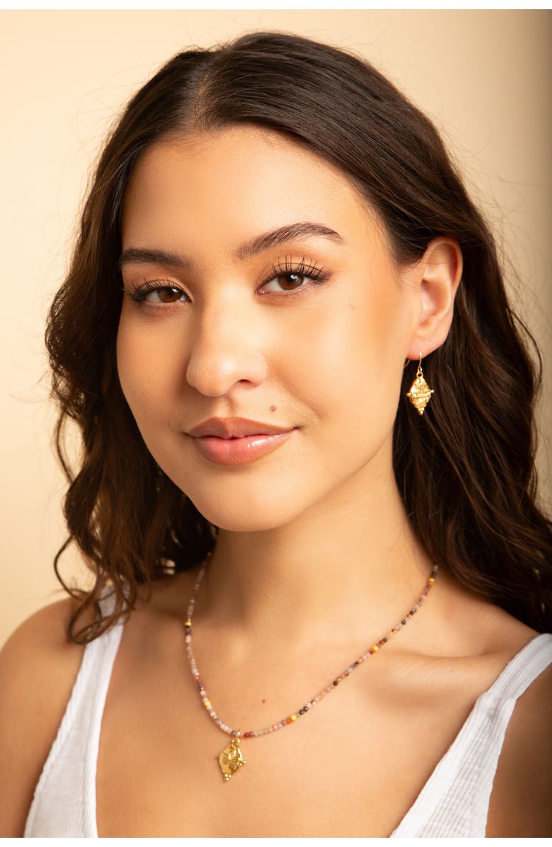 Seven Saints Libra Zodiac Gemstone Choker Necklace, Alternate, color, Gold