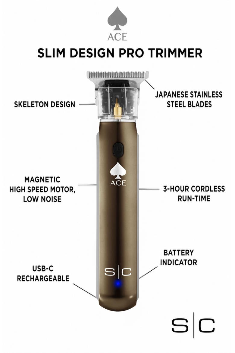 Ace Compact Cordless Precision Trimmer, Alternate, color, Gunmetal