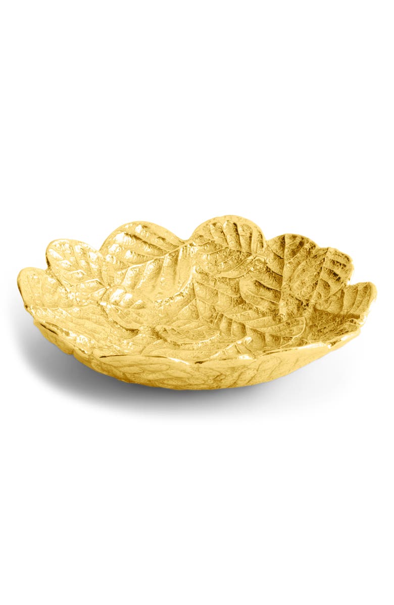 Michael Aram Botanical Leaf Gold Catch All Bowl, Main, color, 