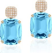 GOSHWARA Gossip Cushion Cut Drop Earrings