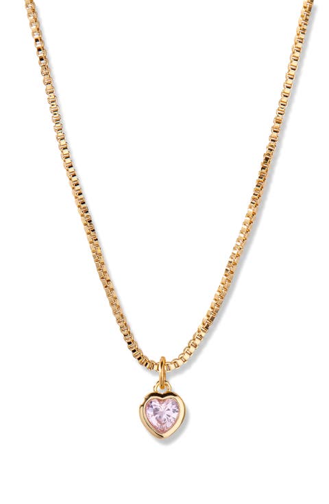 Mackenzie Birthstone Heart Pendant Necklace