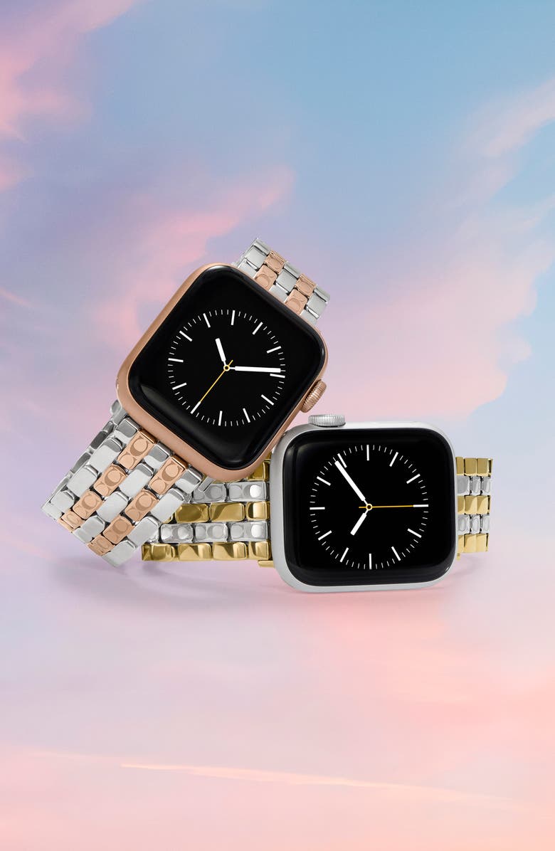 COACH Apple Watch<sup>®</sup> Two-Tone Bracelet Watchband, Alternate, color, Two Tone