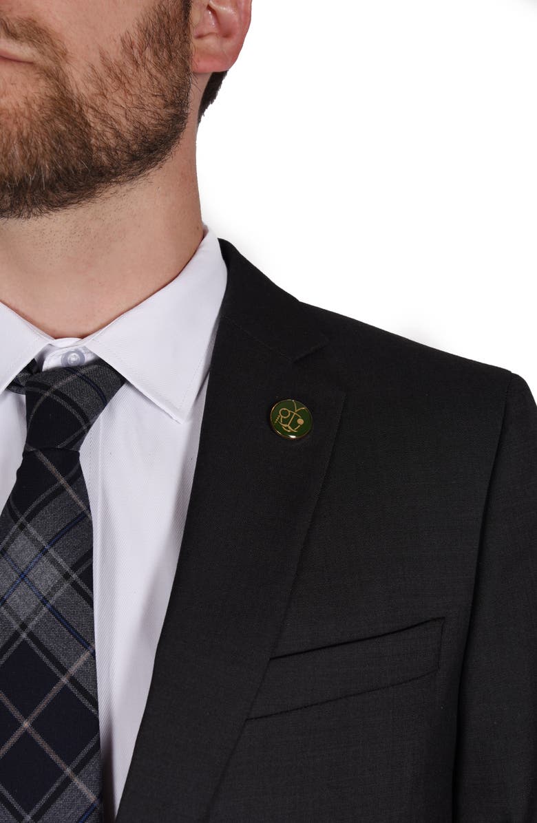 CRICKETEER Slim Fit Wool Blend Suit, Alternate, color, Charcoal