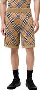 Burberry Check Cotton Blend Shorts