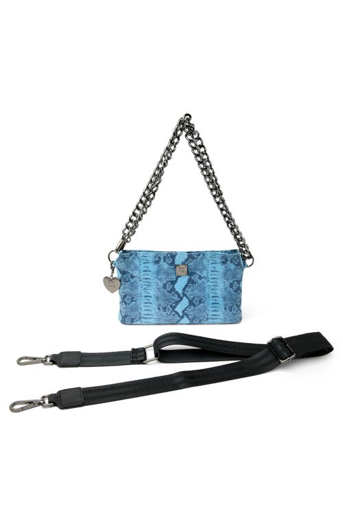 Think Royln Fame Croc Embossed Leather Crossbody Bag