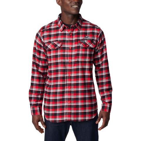 Red Georgia Bulldogs Flare Gun Flannel Long Sleeve Shirt