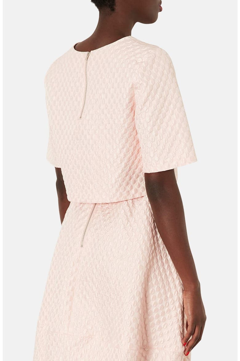 Bubble Jacquard Crop Top, Alternate, color, PINK