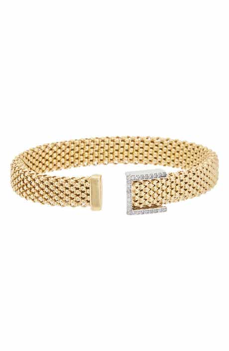 Diamond Buckle Mesh Bangle