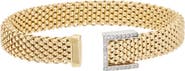 MESHMERISE Diamond Buckle Mesh Bangle