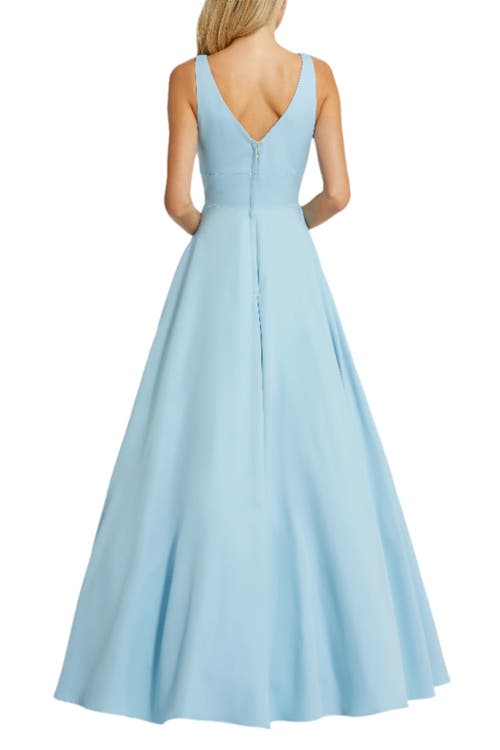 Mac Duggal Classic Sleeveless A-line Ballgown In Powder Blue
