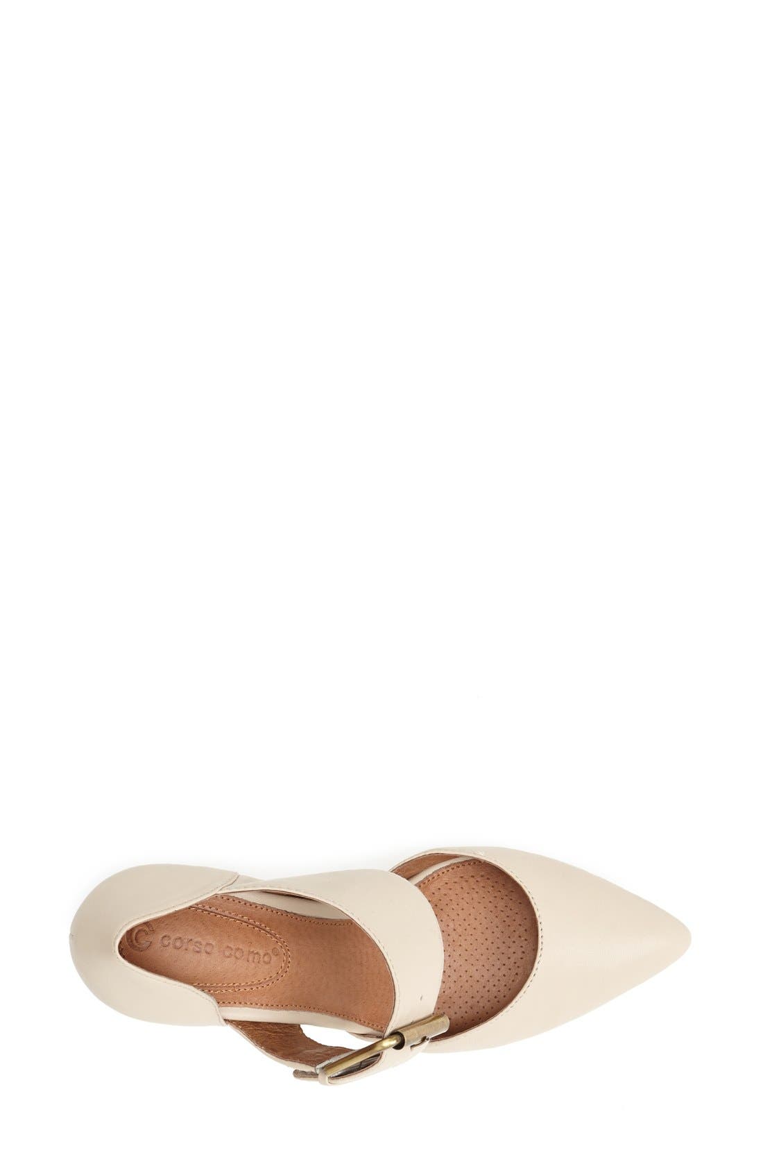 'Carmina' Pointy Toe Leather Pump, Alternate, color, EGGSHELL