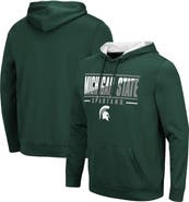 COLOSSEUM Men's Colosseum Green Michigan State Spartans Slash Stack 2.0 Pullover Hoodie