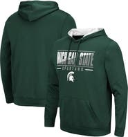 COLOSSEUM Men's Colosseum Green Michigan State Spartans Slash Stack 2.0 Pullover Hoodie