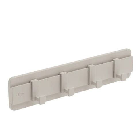 Wall Mounted Self Adhesive Hook Rack with 4 Adjustable Sliding Hooks