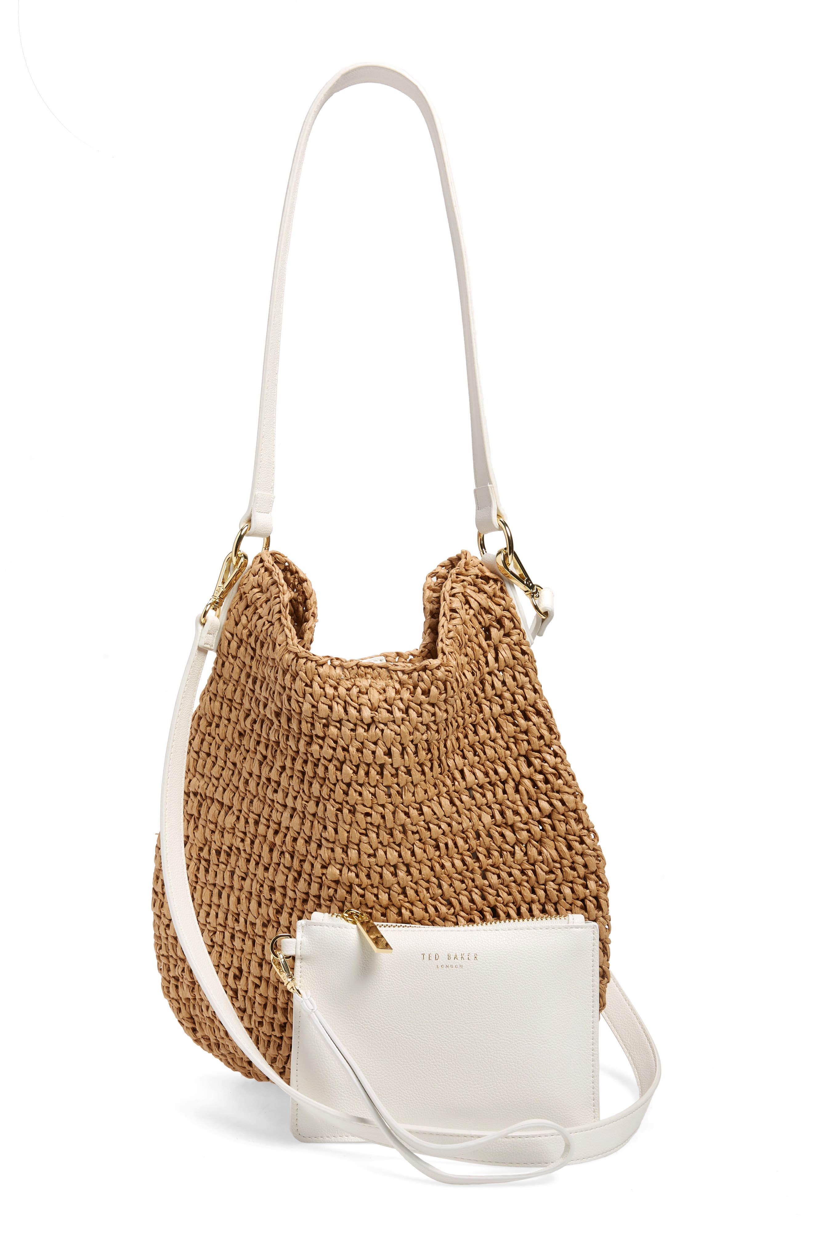 Ted Baker London Kethrin Crochet Hobo Bag, Alternate, color, 