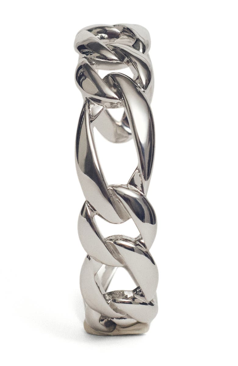 MANGO Frozen Link Bracelet, Alternate, color, Silver