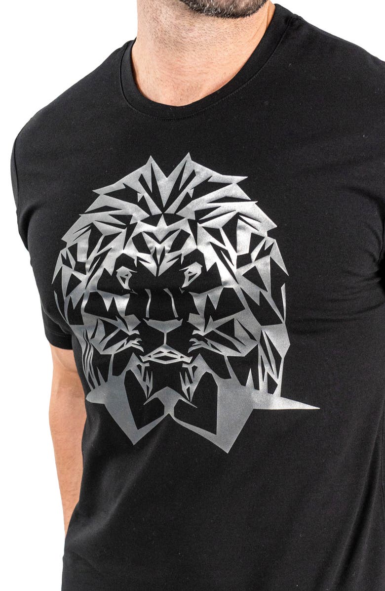 Maceoo Silver Lion Cotton Graphic T-Shirt, Alternate, color, 