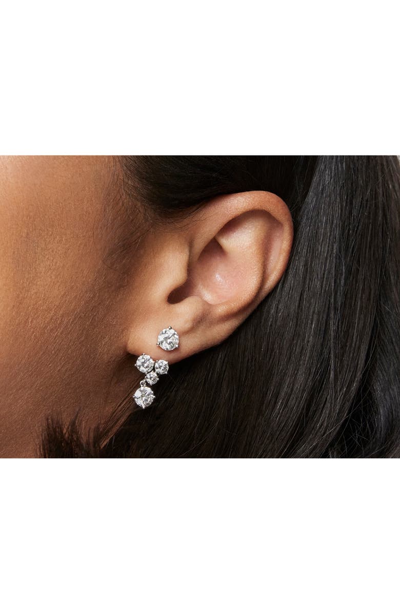 LIGHTBOX 3.29-Carat Lab Created Diamond Cluster Earring Enhancer, Alternate, color,