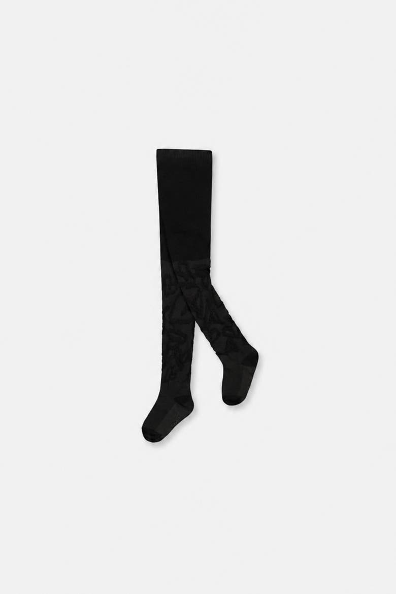 Knit Stretch Fit Textured Tights, Main, color, Black
