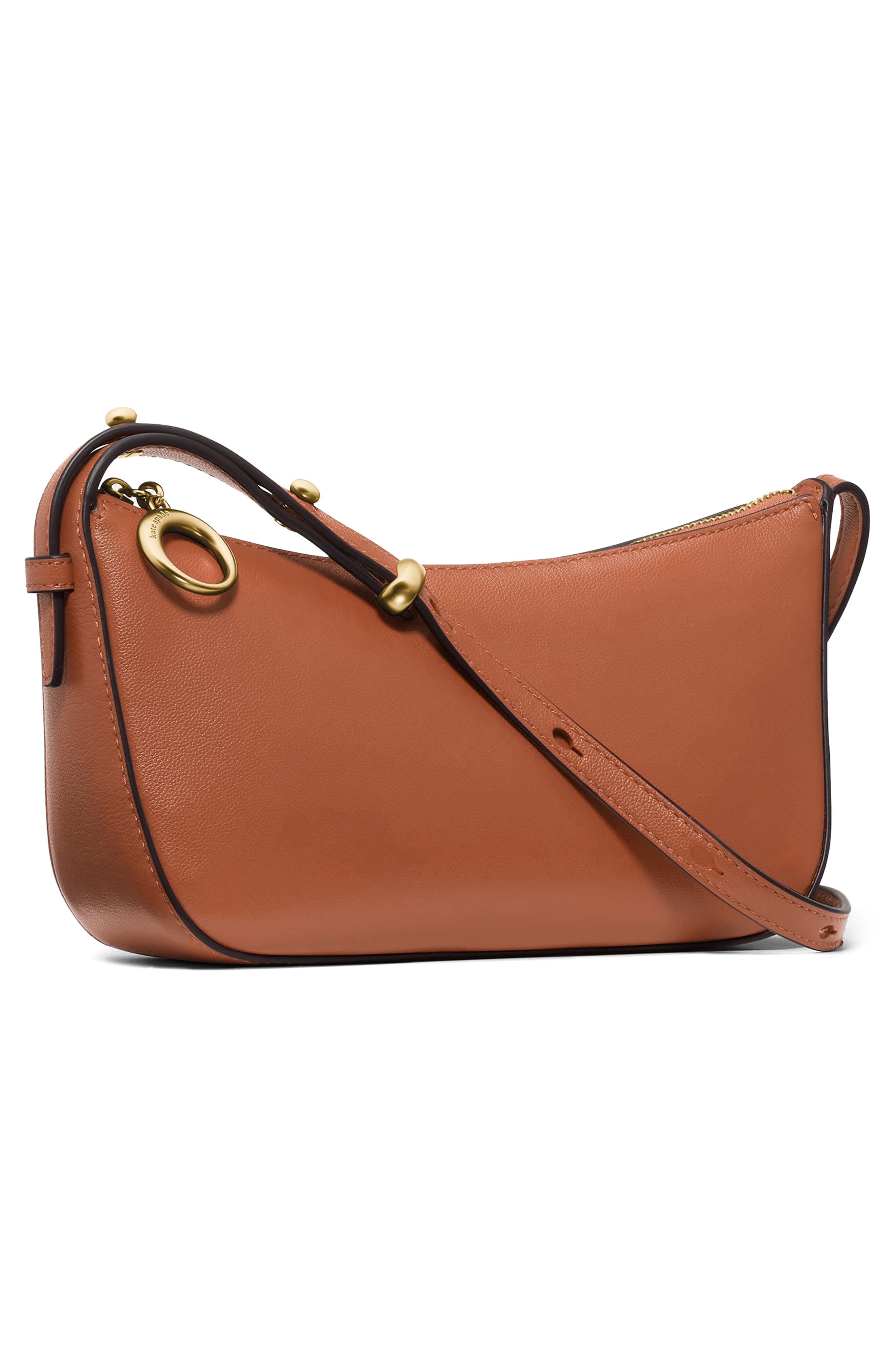 halo fine grain leather crossbody bag, Alternate, color, SOUTHWEST DESERT