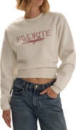 Favorite Daughter The Ritzy Embroidered Cotton Blend Crop Sweatshirt