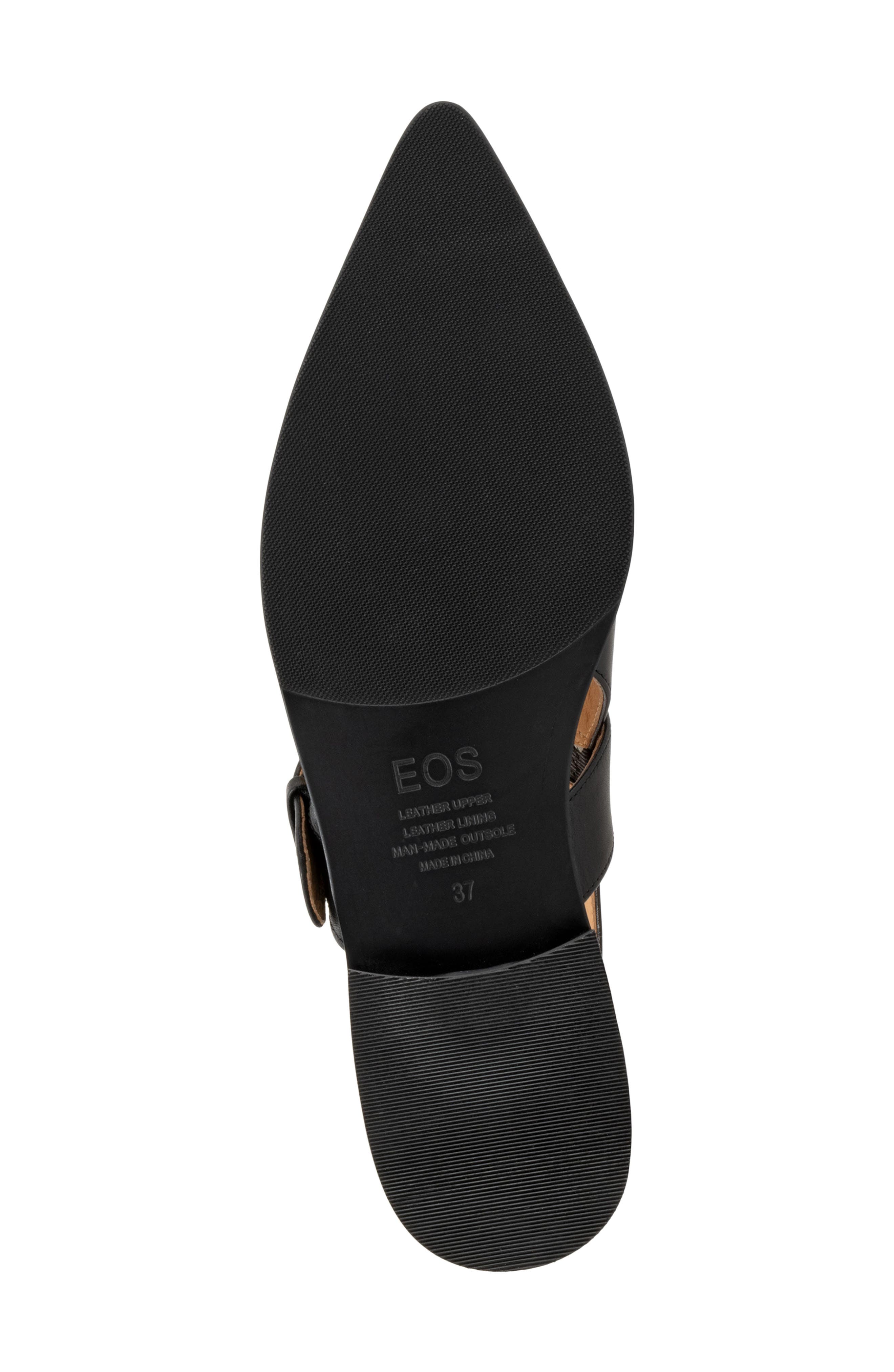 Goldie Pointed Toe Slingback Flat, Alternate, color, BLACK
