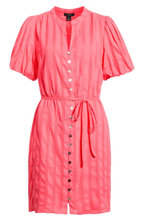 Balloon Sleeve Shirtdress