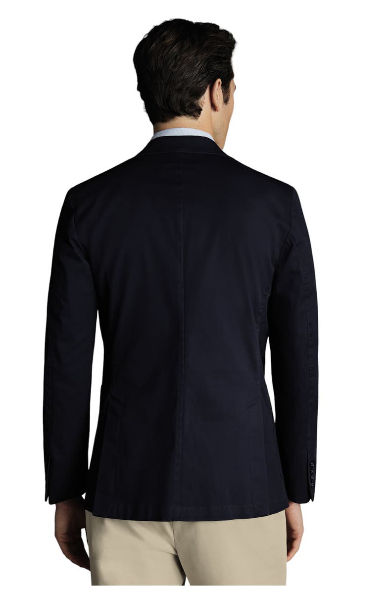 Charles Tyrwhitt Cotton Stretch Slim Fit Jacket, Alternate, color, Navy