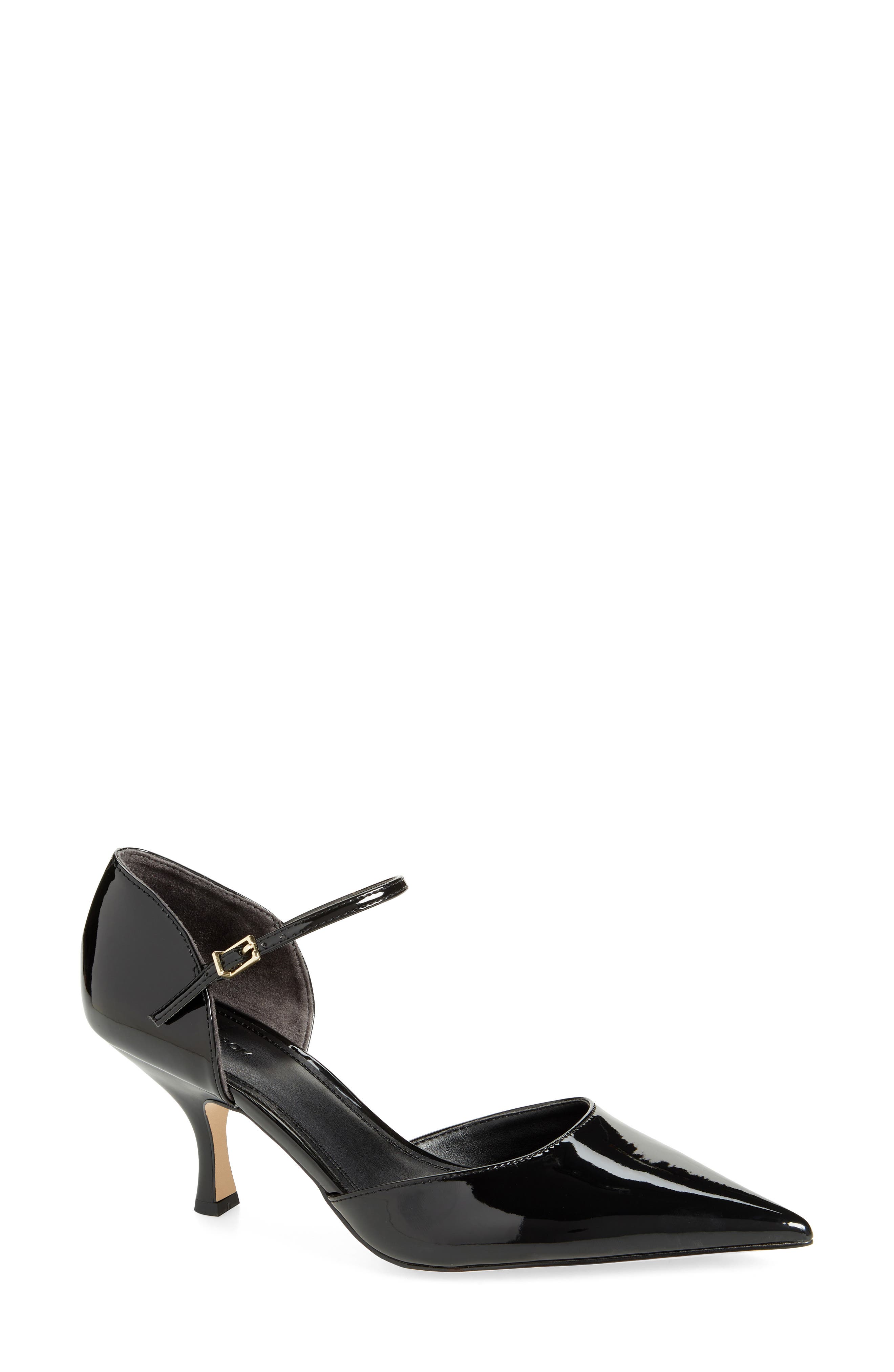 Nordstrom Liv Pointed Toe d'Orsay Pump, Main, color, Black Patent